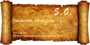 Swoboda Orsolya névjegykártya